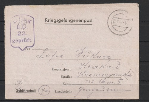 Kriegsgefangenenbrief zensur - kriegsgefangenenbrief,